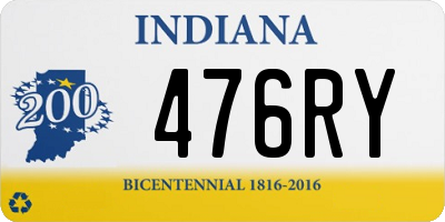 IN license plate 476RY