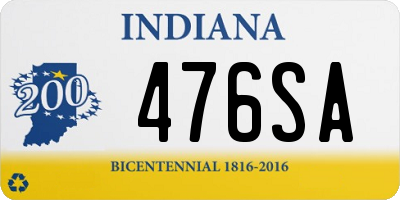 IN license plate 476SA