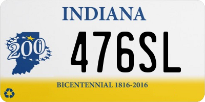 IN license plate 476SL