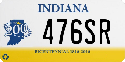 IN license plate 476SR