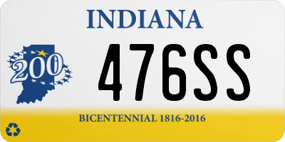 IN license plate 476SS