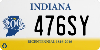 IN license plate 476SY