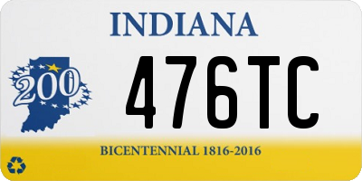 IN license plate 476TC