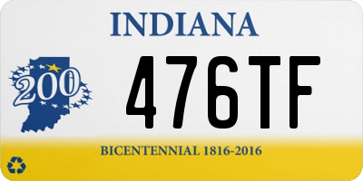 IN license plate 476TF