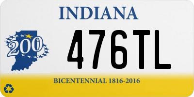 IN license plate 476TL