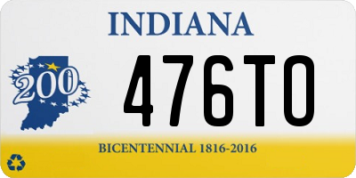 IN license plate 476TO