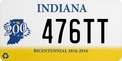 IN license plate 476TT