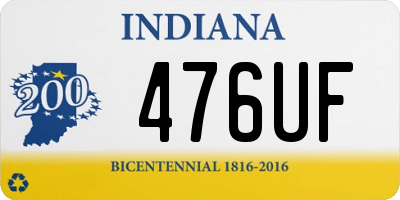 IN license plate 476UF