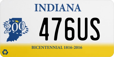 IN license plate 476US