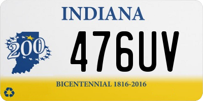 IN license plate 476UV