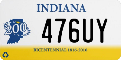 IN license plate 476UY