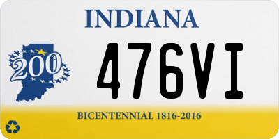 IN license plate 476VI