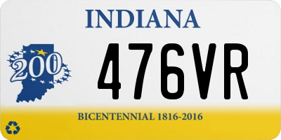 IN license plate 476VR