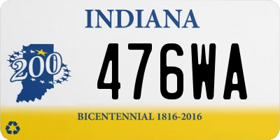 IN license plate 476WA