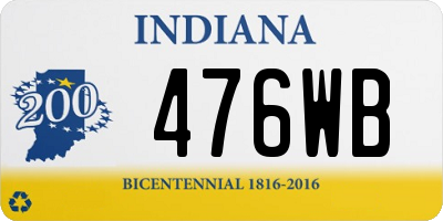 IN license plate 476WB