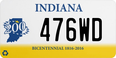 IN license plate 476WD