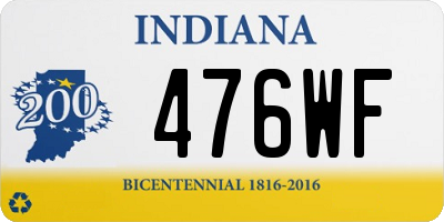 IN license plate 476WF