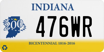 IN license plate 476WR