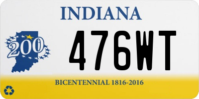 IN license plate 476WT