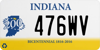 IN license plate 476WV
