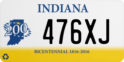 IN license plate 476XJ