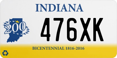 IN license plate 476XK