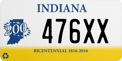 IN license plate 476XX