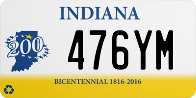 IN license plate 476YM