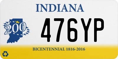 IN license plate 476YP