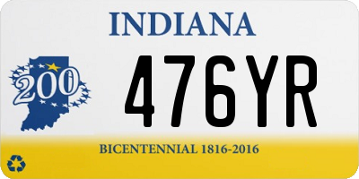 IN license plate 476YR