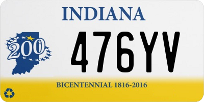 IN license plate 476YV