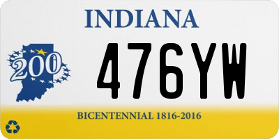 IN license plate 476YW