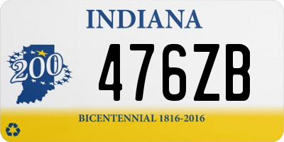 IN license plate 476ZB