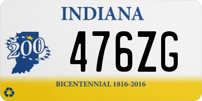 IN license plate 476ZG