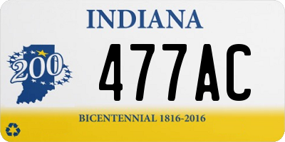 IN license plate 477AC