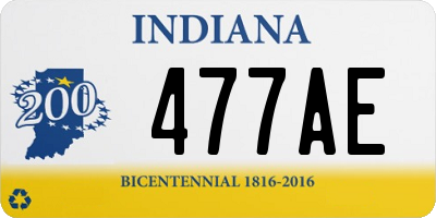 IN license plate 477AE