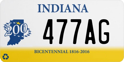 IN license plate 477AG