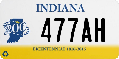 IN license plate 477AH