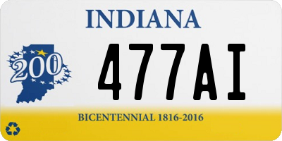 IN license plate 477AI