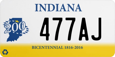 IN license plate 477AJ