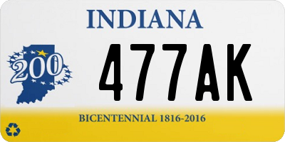 IN license plate 477AK