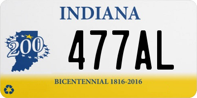 IN license plate 477AL
