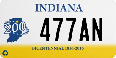 IN license plate 477AN