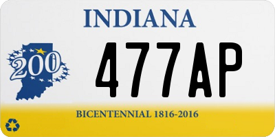 IN license plate 477AP