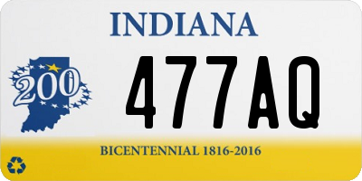 IN license plate 477AQ
