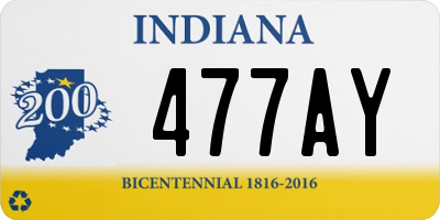IN license plate 477AY