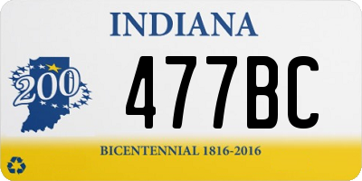 IN license plate 477BC