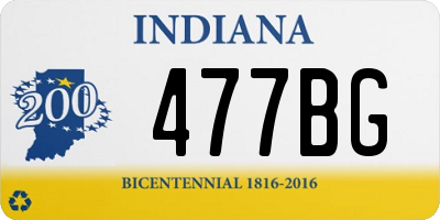 IN license plate 477BG