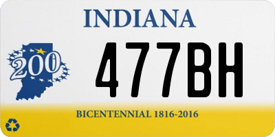 IN license plate 477BH