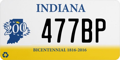 IN license plate 477BP